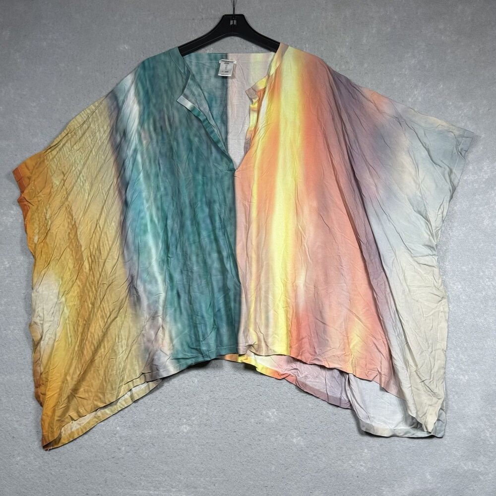 Zadig & Voltaire Multicolor Stripe Beachwear Short Kaftan Cover Up Top Women’s 8